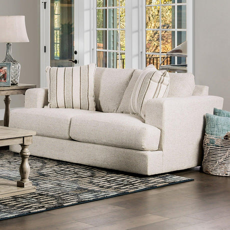 Flintshire Beige Loveseat by Furniture of America at Eve Furniture