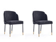 Flor Dining Chair in Black (set of 2) by Manhattan Comfort at Eve Furniture