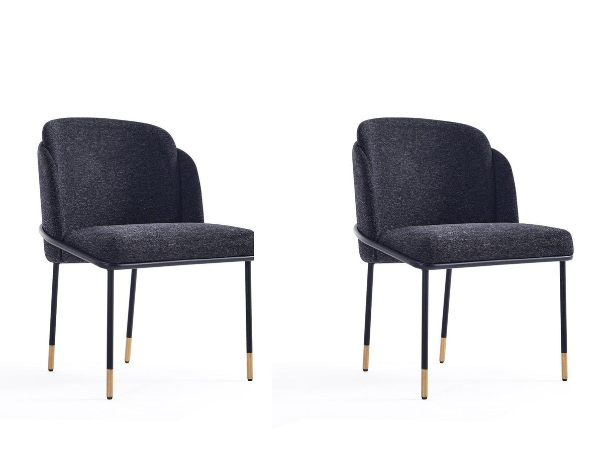 Flor Dining Chair in Black (set of 2) by Manhattan Comfort at Eve Furniture