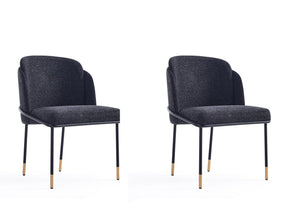 Flor Dining Chair in Black (set of 2) by Manhattan Comfort at Eve Furniture