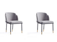 Flor Dining Chair in Gray (set of 2) by Manhattan Comfort at Eve Furniture