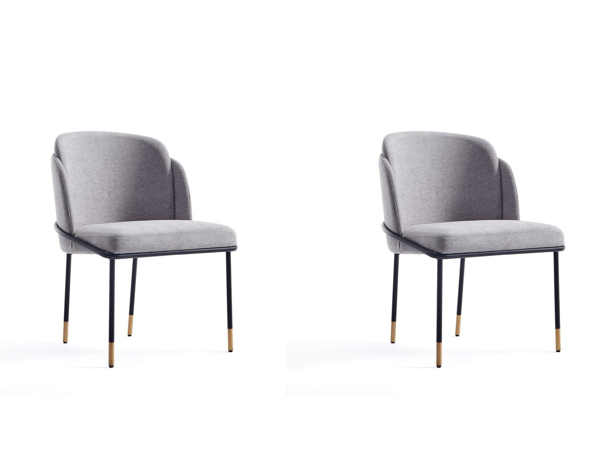 Flor Dining Chair in Gray (set of 2) by Manhattan Comfort at Eve Furniture