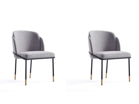 Flor Dining Chair in Gray (set of 2) by Manhattan Comfort at Eve Furniture