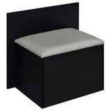 Flora Black High Gloss 2-drawer Vanity Set with LED Mirror