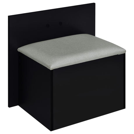 Flora Black High Gloss 2-drawer Vanity Set with LED Mirror by Coaster at Eve Furniture