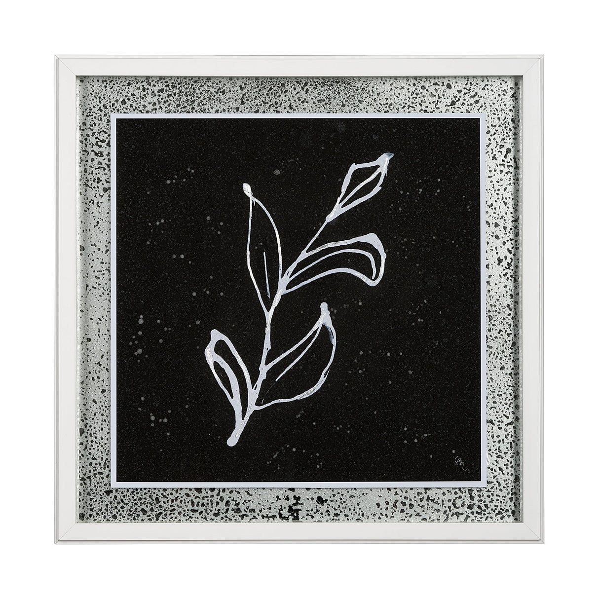 Flora I by Mercana Studio a Hand Embellished Textured Framed Art Print Matted under Glass by Mercana at Eve Furniture