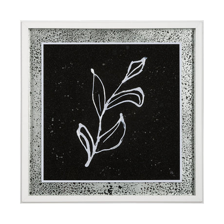 Flora I by Mercana Studio a Hand Embellished Textured Framed Art Print Matted under Glass by Mercana at Eve Furniture
