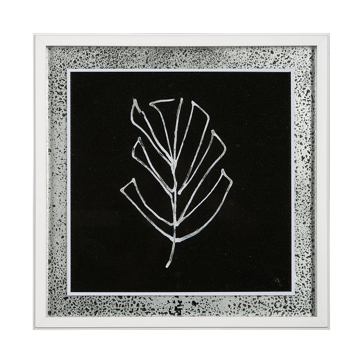 Flora V by Mercana Studio a Hand Embellished Textured Framed Art Print Matted under Glass by Mercana at Eve Furniture