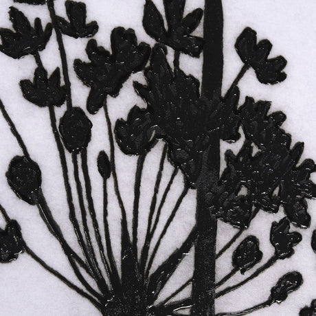 Floral Silhouette I by Mercana Studio a Hand Embellished Textured Framed Canvas by Mercana at Eve Furniture
