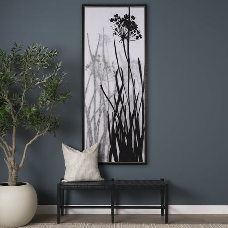 Floral Silhouette I by Mercana Studio a Hand Embellished Textured Framed Canvas by Mercana at Eve Furniture