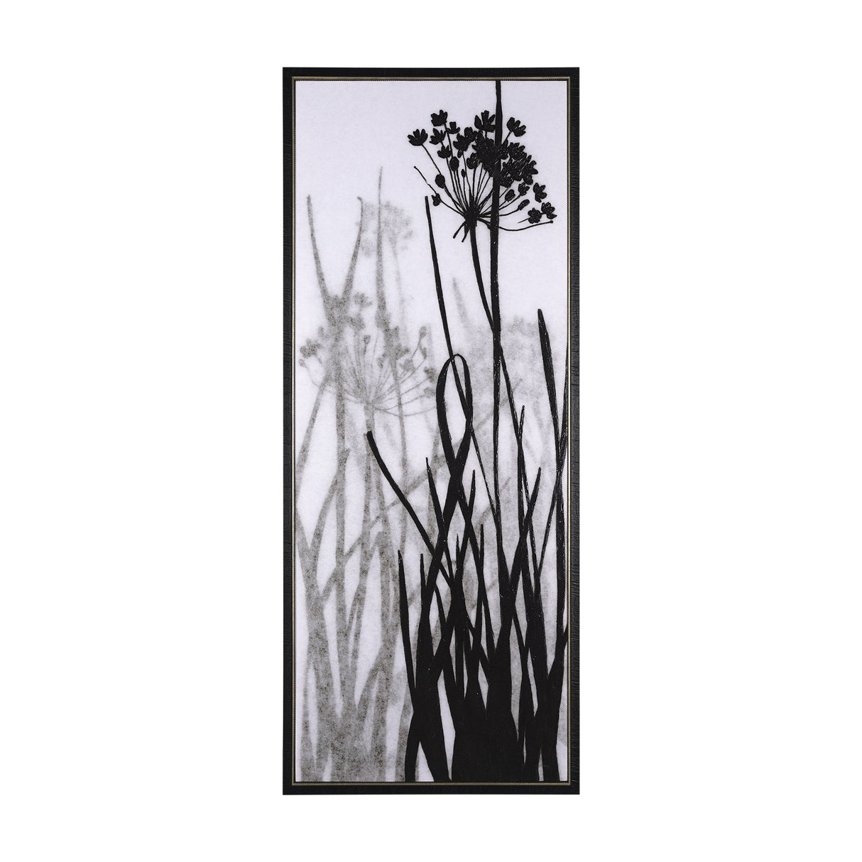 Floral Silhouette I by Mercana Studio a Hand Embellished Textured Framed Canvas by Mercana at Eve Furniture