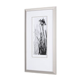 Floral Silhouette I by Mercana Studio Hand Embellished Textured Framed Art Print Matted under Glass by Mercana at Eve Furniture