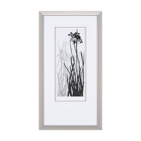 Floral Silhouette I by Mercana Studio Hand Embellished Textured Framed Art Print Matted under Glass by Mercana at Eve Furniture