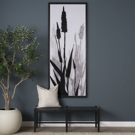 Floral Silhouette II by Mercana Studio a Hand Embellished Textured Framed Canvas by Mercana at Eve Furniture