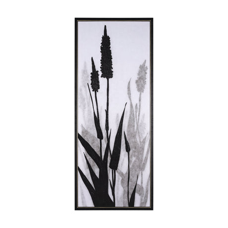 Floral Silhouette II by Mercana Studio a Hand Embellished Textured Framed Canvas by Mercana at Eve Furniture