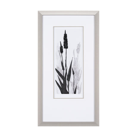 Floral Silhouette II by Mercana Studio Hand Embellished Textured Framed Art Print Matted under Glass by Mercana at Eve Furniture