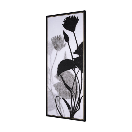 Floral Silhouette III by Mercana Studio a Hand Embellished Textured Framed Canvas by Mercana at Eve Furniture