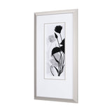 Floral Silhouette III by Mercana Studio Hand Embellished Textured Framed Art Print Matted under Glas by Mercana at Eve Furniture