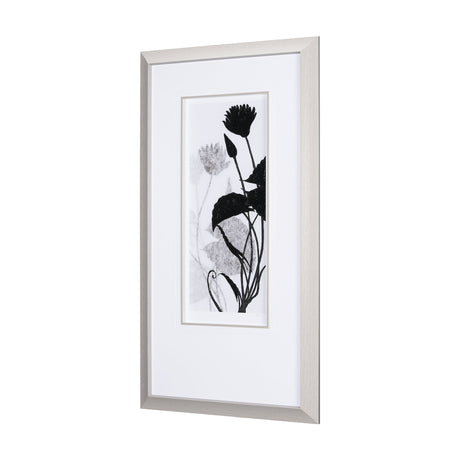 Floral Silhouette III by Mercana Studio Hand Embellished Textured Framed Art Print Matted under Glas by Mercana at Eve Furniture