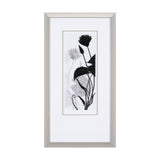Floral Silhouette III by Mercana Studio Hand Embellished Textured Framed Art Print Matted under Glas by Mercana at Eve Furniture