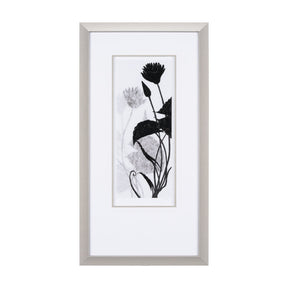 Floral Silhouette III by Mercana Studio Hand Embellished Textured Framed Art Print Matted under Glas by Mercana at Eve Furniture