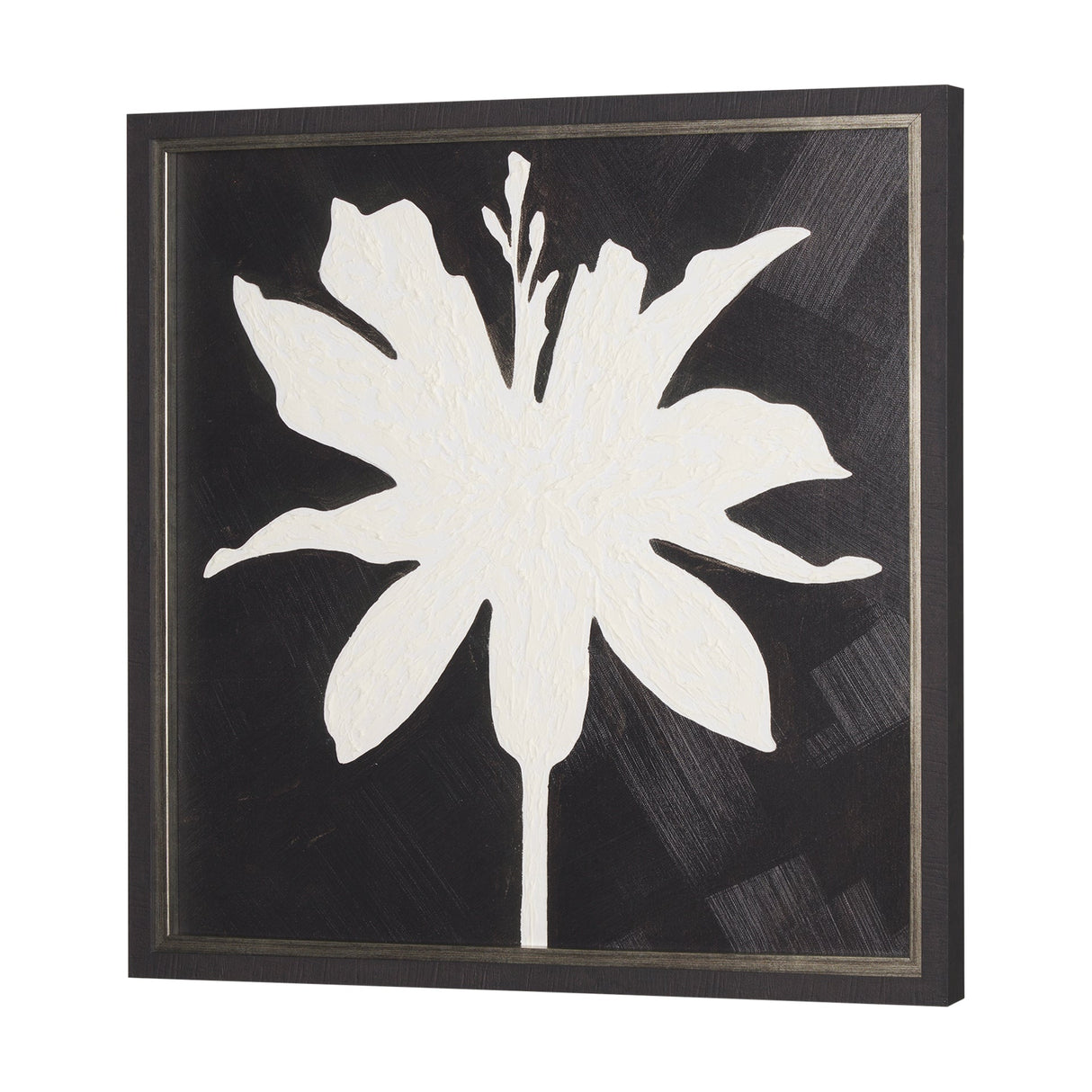 Floral Silhouettes I by Liz Jardine a Hand Embelished Textured Framed Art Print by Mercana at Eve Furniture
