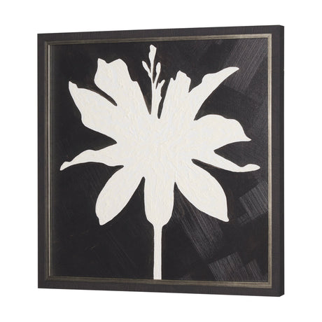 Floral Silhouettes I by Liz Jardine a Hand Embelished Textured Framed Art Print by Mercana at Eve Furniture