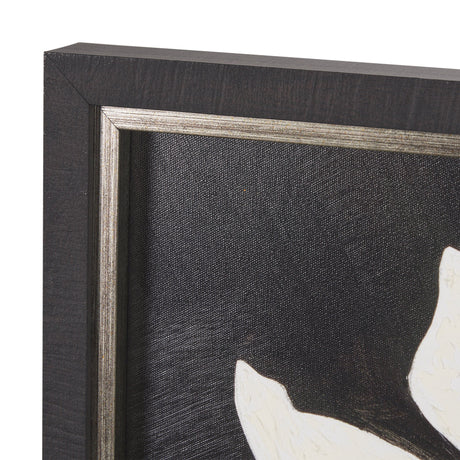 Floral Silhouettes I by Liz Jardine a Hand Embelished Textured Framed Art Print by Mercana at Eve Furniture