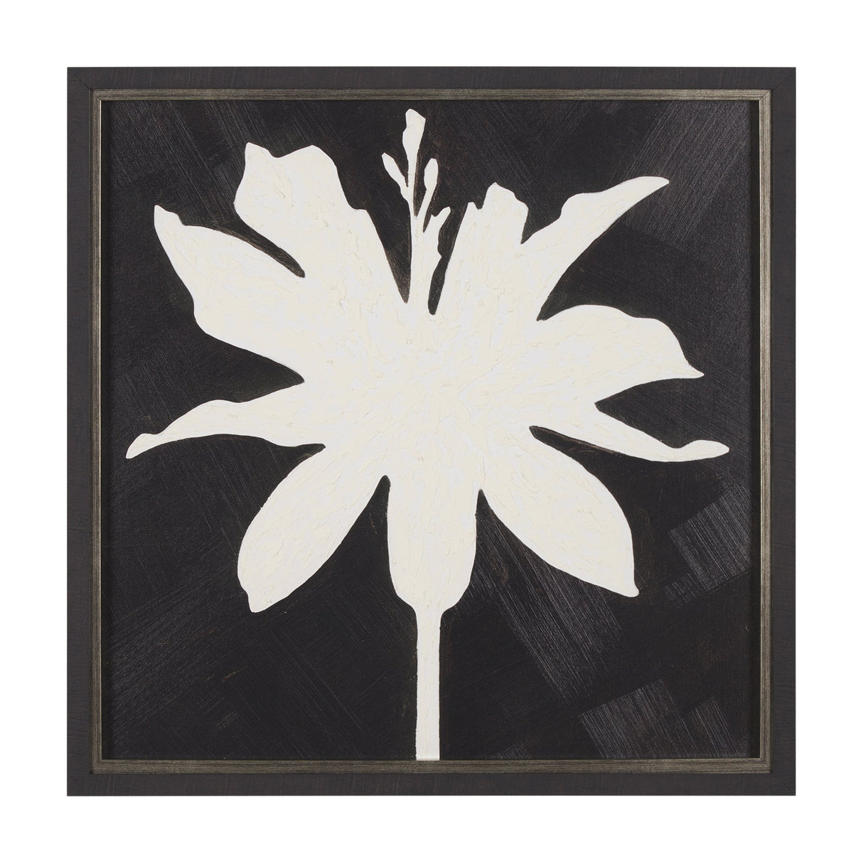 Floral Silhouettes I by Liz Jardine a Hand Embelished Textured Framed Art Print by Mercana at Eve Furniture
