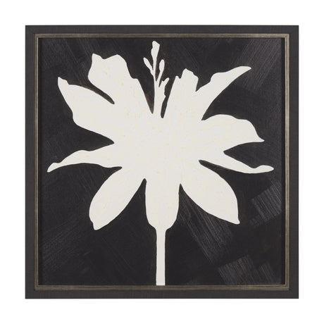 Floral Silhouettes I by Liz Jardine a Hand Embelished Textured Framed Art Print by Mercana at Eve Furniture