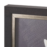 Floral Silhouettes IV by Liz Jardine a Hand Embelished Textured Framed Art Print by Mercana at Eve Furniture