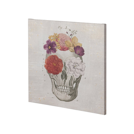 Floral Skull I by Mercana Studio a Hand Embellished Textured Canvas by Mercana at Eve Furniture