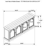 Florence Antique Black 4-door Dining Sideboard Buffet Cabinet by Coaster at Eve Furniture