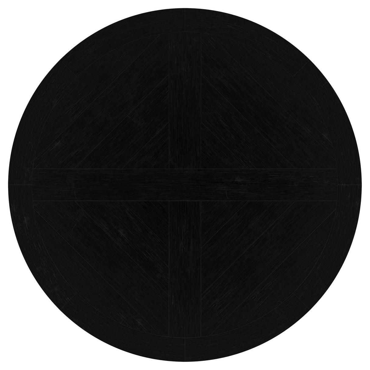 Florence Antique Black Round Pedestal Dining Table with Planked Wood Top by Coaster at Eve Furniture