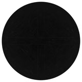 Florence Antique Black Round Pedestal Dining Table with Planked Wood Top by Coaster at Eve Furniture