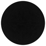 Florence Antique Black Round Pedestal Dining Table with Planked Wood Top by Coaster at Eve Furniture
