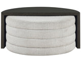Florence Black Nesting Cocktail Table with Castered Ottoman by Steve Silver at Eve Furniture