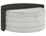 Florence Black Nesting Cocktail Table with Castered Ottoman by Steve Silver at Eve Furniture