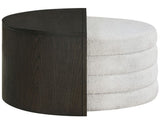 Florence Black Nesting Cocktail Table with Castered Ottoman by Steve Silver at Eve Furniture