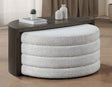 Florence Black Nesting Cocktail Table with Castered Ottoman by Steve Silver at Eve Furniture