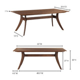 Florence Brown Small Dining Table by Moe's Home at Eve Furniture