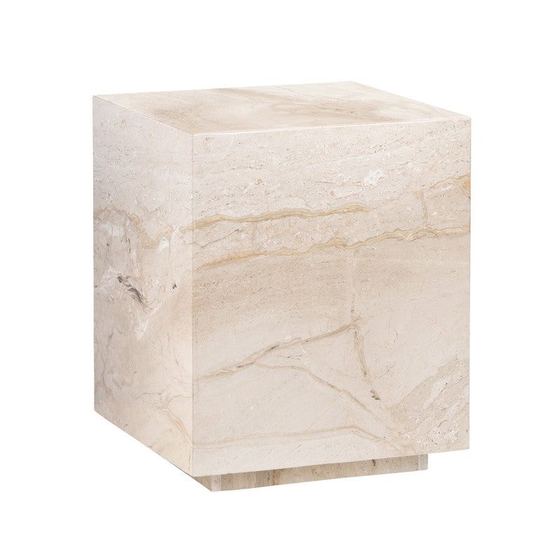 Florence Dyna Beige/Brown Dyna Marble End Table by Crestview at Eve Furniture