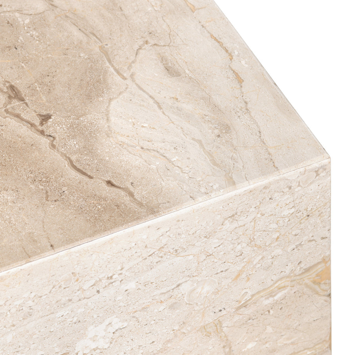 Florence Dyna Beige/Brown Dyna Marble End Table by Crestview at Eve Furniture