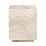 Florence Dyna Beige/Brown Dyna Marble End Table by Crestview at Eve Furniture