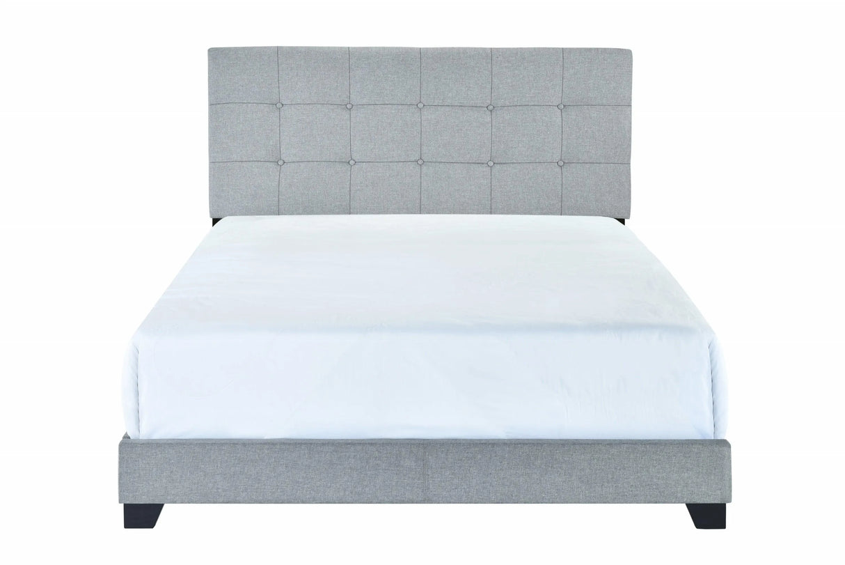 Florence Gray King Upholstered Bed by Crown Mark at Eve Furniture