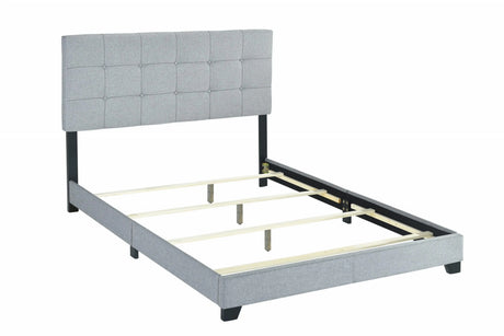 Florence Gray King Upholstered Bed by Crown Mark at Eve Furniture