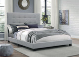 Florence Gray King Upholstered Bed by Crown Mark at Eve Furniture