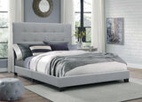 Florence Gray Queen Upholstered Bed by Crown Mark at Eve Furniture