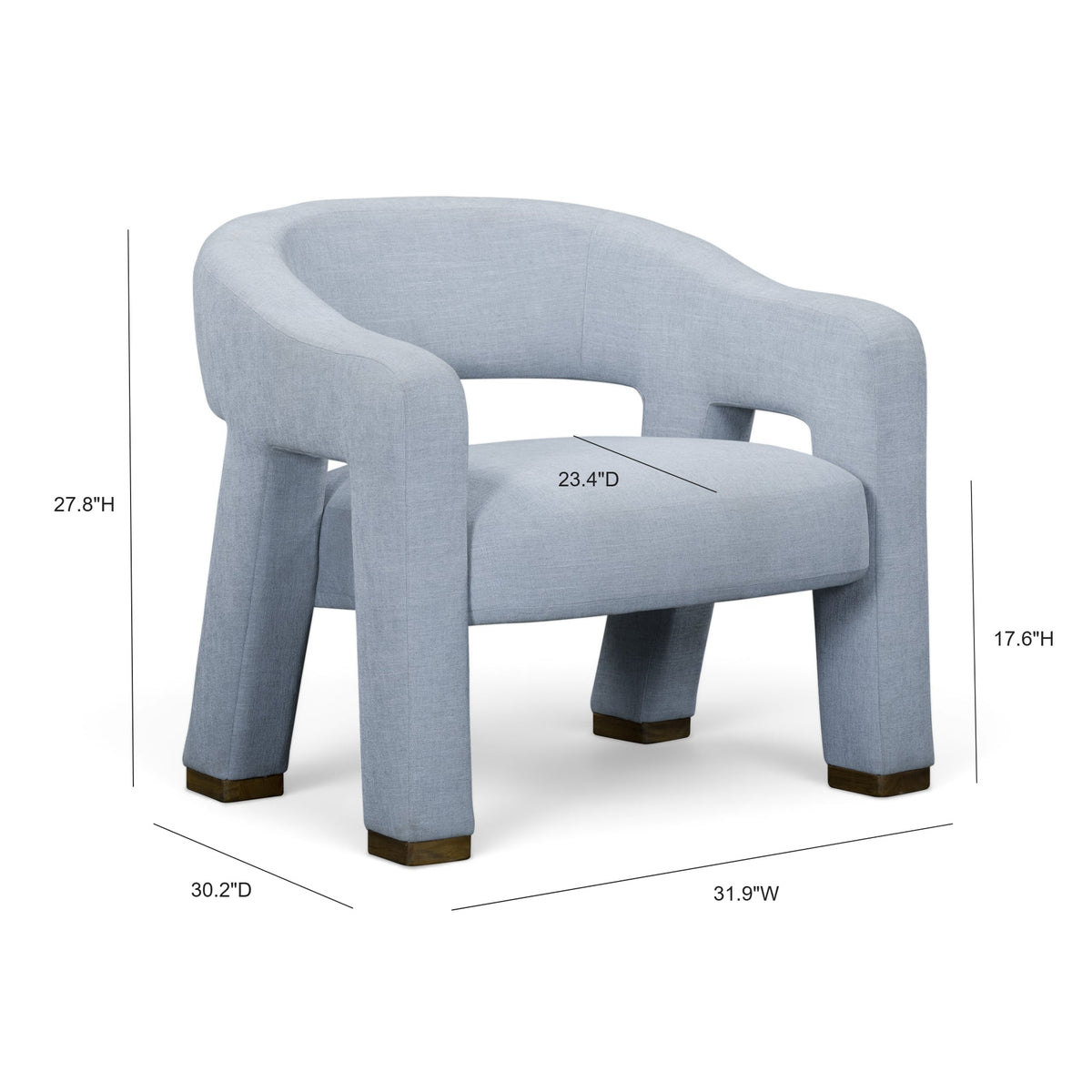 Florence Linen Accent Chair by TOV Furniture at Eve Furniture