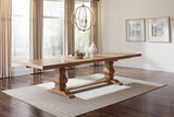 Florence Rustic Smoke Double Pedestal Dining Table by Coaster at Eve Furniture